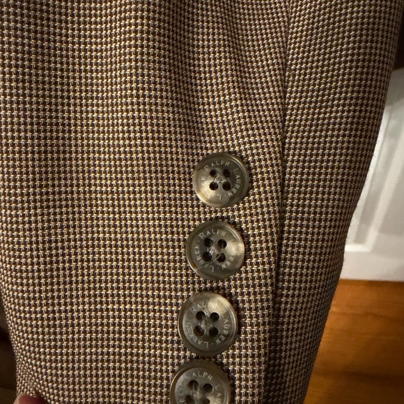 Vintage Ralph Lauren Women's Brown Suit Jacket - Picture 4 of 4